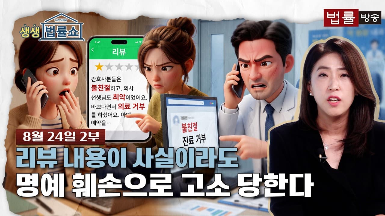 리뷰 내용이 사실이라도 명예 훼손으로 고소 당한다 [생방송 생생법률쇼]