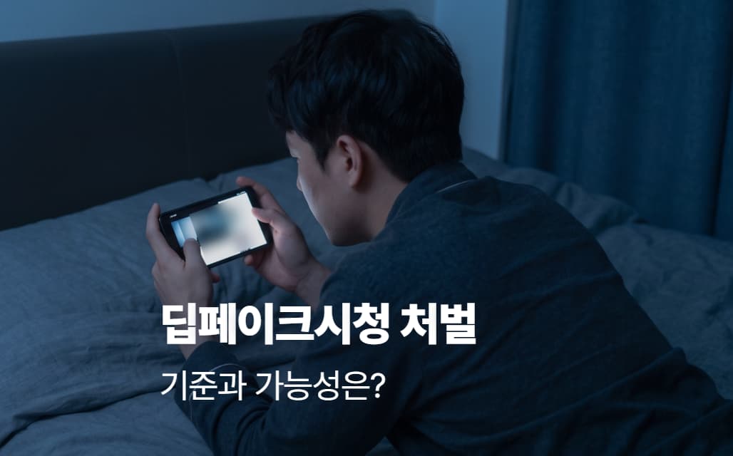 딥페이크시청 처벌 기준과 가능성은?