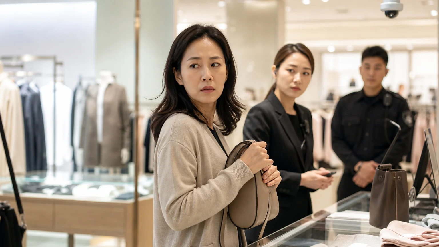 백화점 절도 혐의로 조사를 받게 된 경위